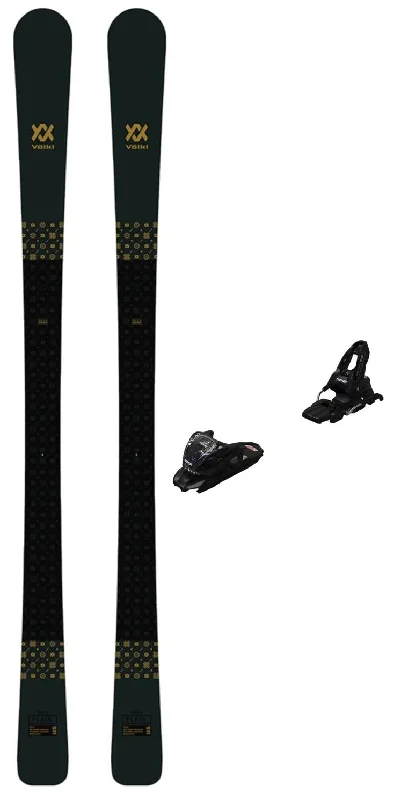 Ski bindings for flawless snow ski control-2023 Volkl Flair 72 Ladies Snow Skis with Marker vMmotion 10 Bindings