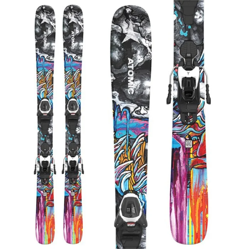 Ski bindings for high-speed runs-Atomic Kids' Bent Jr Skis w/L 6 GW Black/White Bindings 2025