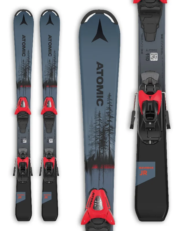 Skis for full gear-Atomic Maverick S Kids Skis + C5 GW Bindings 2025