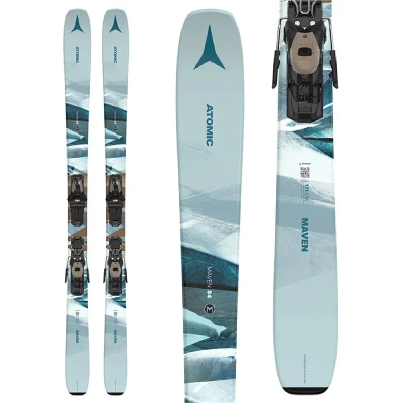 Ski bindings for versatile all-season use-Atomic Women's Maven 84 Skis w/M 10 GW Black/Sand Bindings 2025