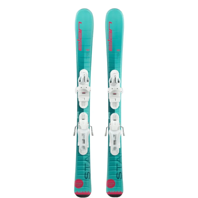 Ski bindings for smooth ski turns-Elan Kids' Starr QS Skis w/EL 7.5 GW Shift Bindings 2024