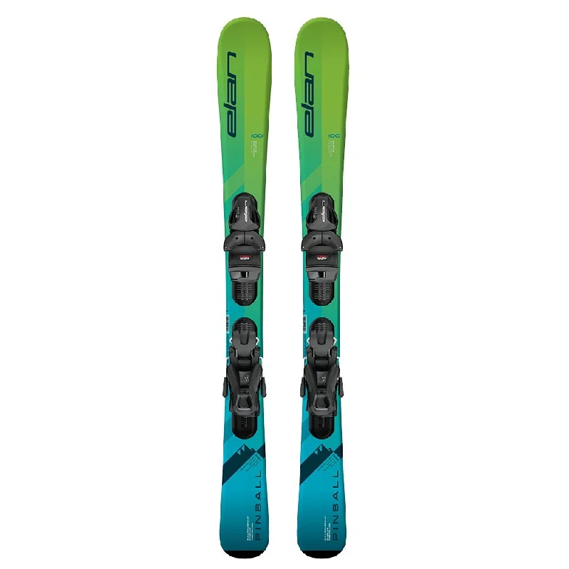 Skis for jackets-Elan Pinball Team Skis + Bindings - Youth - 2025