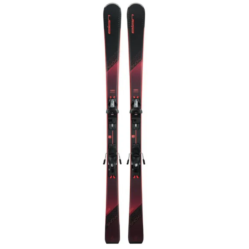 Ski bindings with quick-adjustable settings-Elan Women's Snow Black LS Skis w/EL 9.0 GW Shift Black/Black Bindings 2024