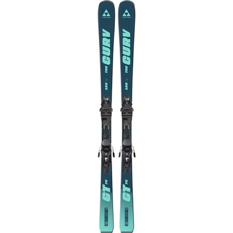 Ski bindings with locking mechanism-Fischer Women's XTR The Curv GT 76 Skis w/RSW 10 GW Powerrail Bindings 2025