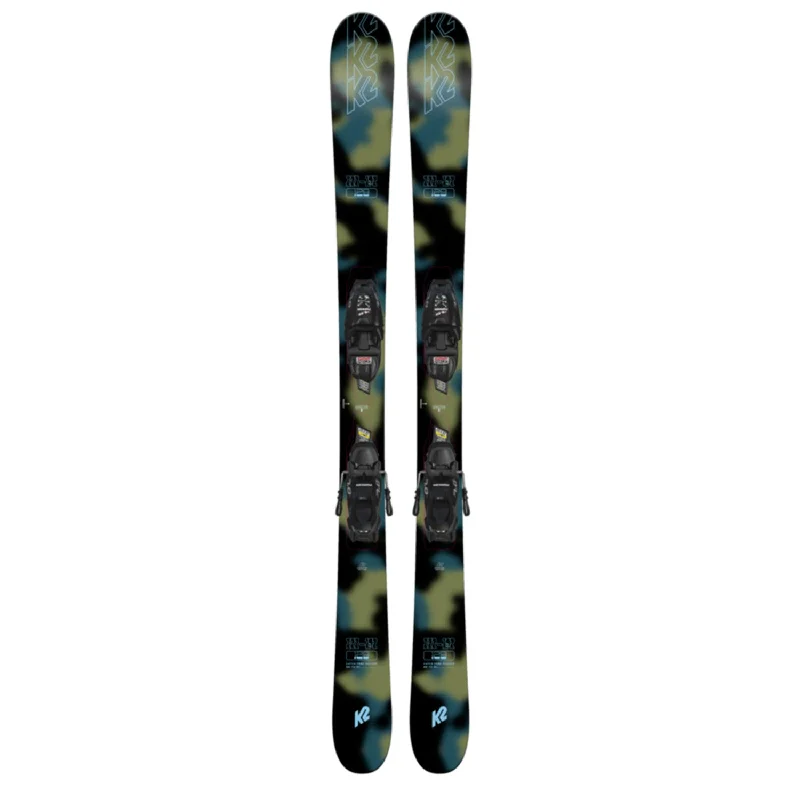 Ski bindings for weekend skiing trips-K2 Kids' Hi-Fi Skis w/4.5 FDT JrR Large Plate Bindings 2025