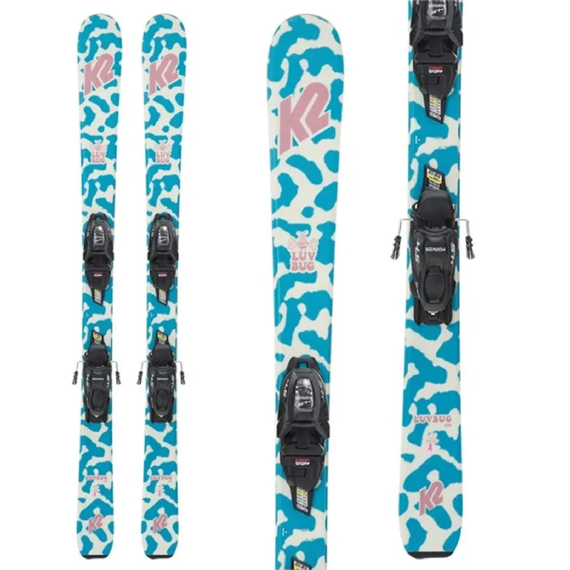 Ski bindings for soft snow conditions-K2 KIds' Luv Bug Skis w/FDT 4.5 Bindings 2024