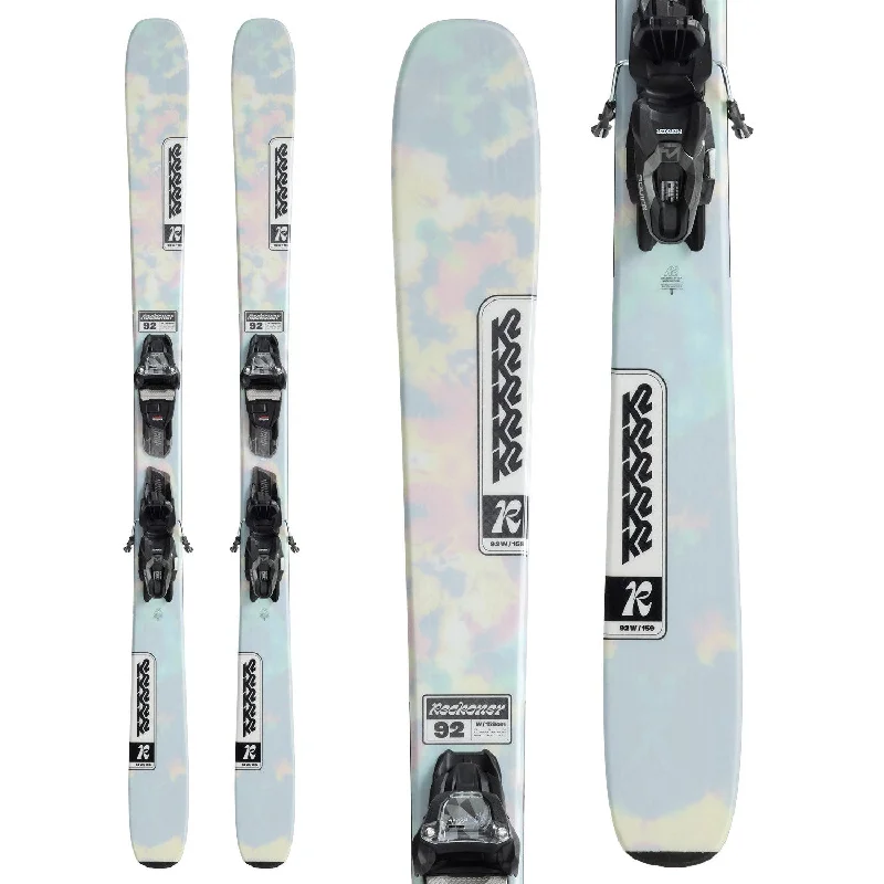 Skis for lodge-K2 Reckoner 92 W Skis + Squire 10 Bindings - 2025 - Women's