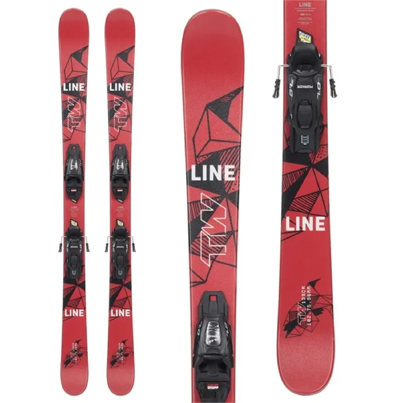 Ski bindings for top-tier performance-Line Kids' Wallisch Shorty Skis w/FDT 7.0 Black Bindings 2025