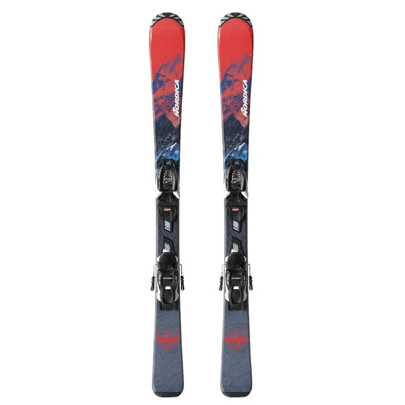 Ski bindings for extreme backcountry skiing-Nordica Kids' Team AM FDT Skis w/Jr 4.5 FDT Bindings 2024