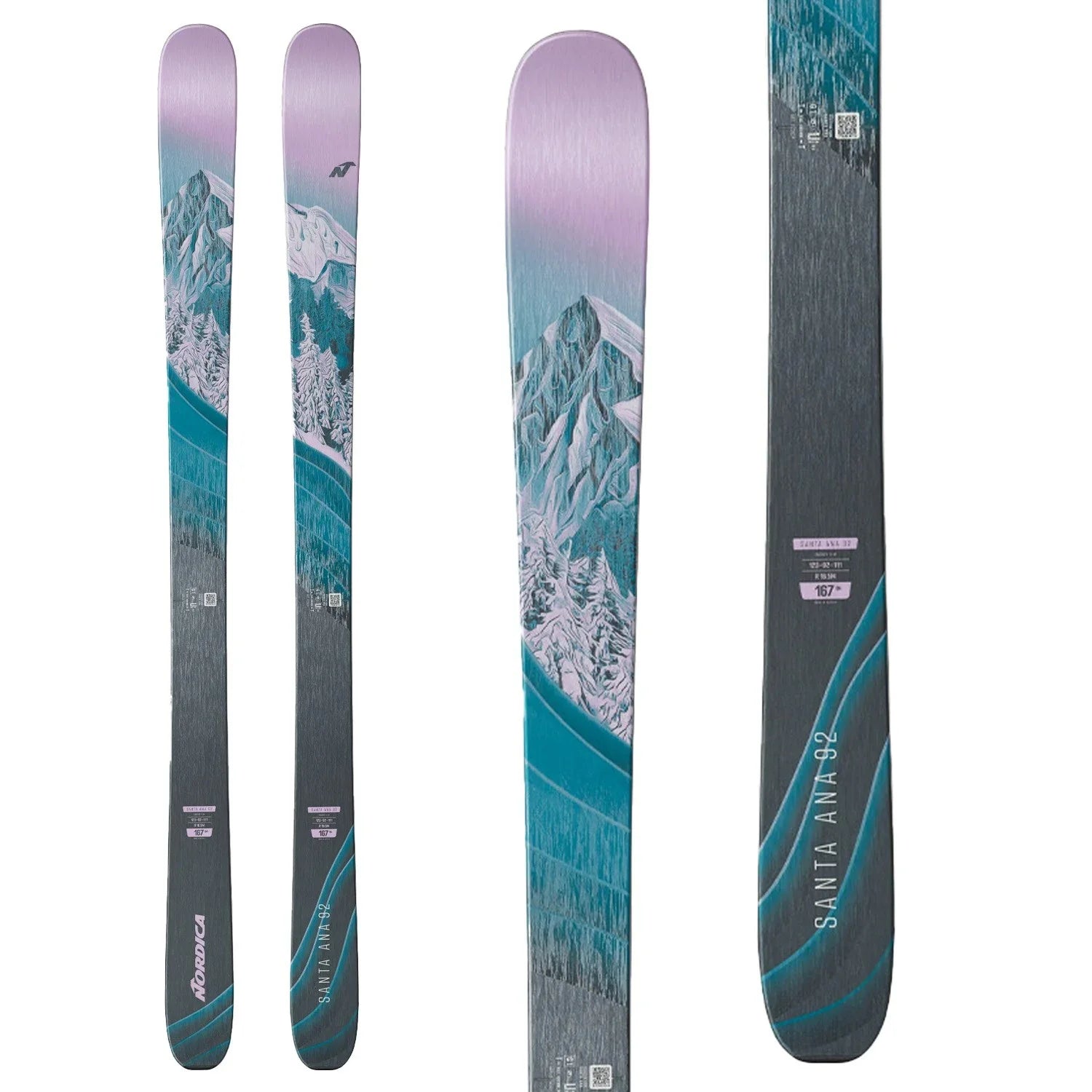 Skis for yellow-Nordica Santa Ana 92 Skis - 2025 - Women's