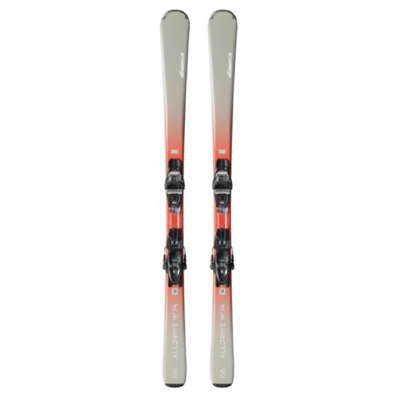 Ski bindings with automatic release feature-Nordica Women's AllDrive 74 FDT Skis w/TP2 Compact 10 FDT Bindings 2025