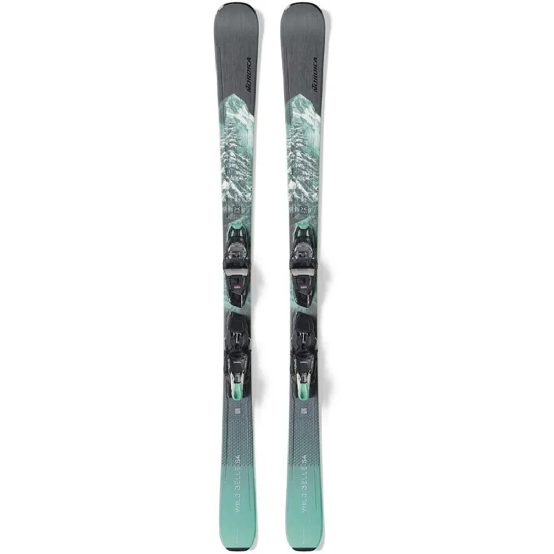 Ski bindings with anti-vibration features-Nordica Women's Wild Belle DC 84 Skis w/TP2 Light 11 FDT Bindings 2025