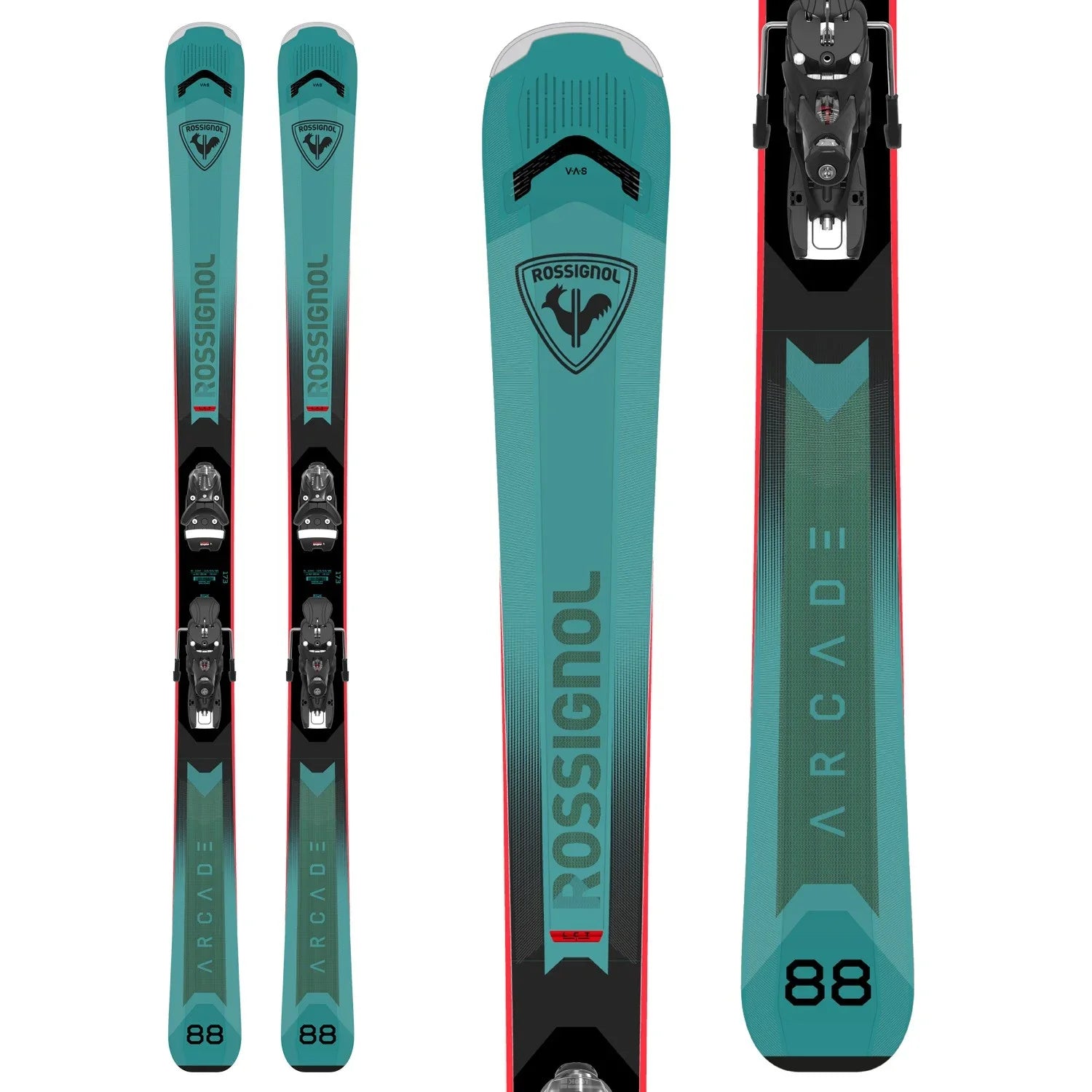 Skis for red-Rossignol Arcade 88 Skis + SPX 12 Bindings - Men's - 2025