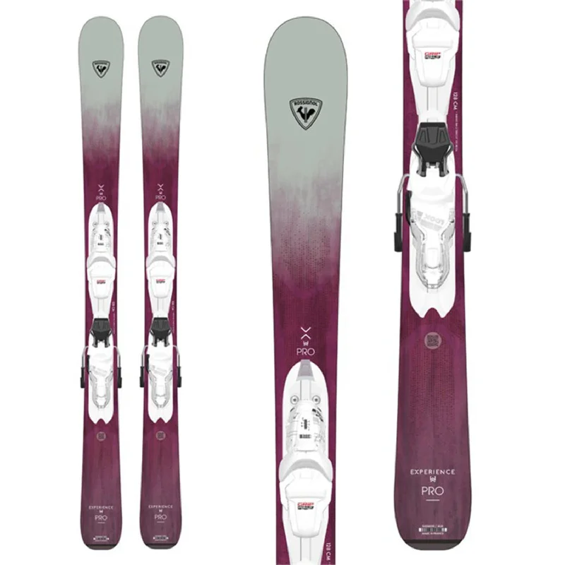 Ski bindings for long downhill runs-Rossignol Kids' Girl Experience Pro Skis w/Xpress 7 GW B83 White Bindings 2025