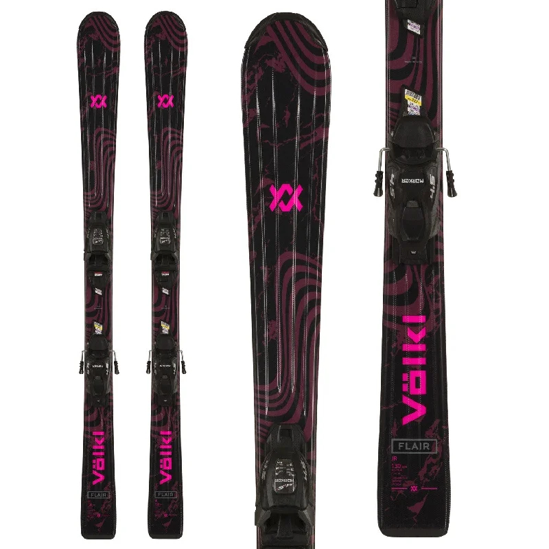 Skis for logo-Volkl Flair Jr Skis + vMotion Bindings 2025 - Youth Girls