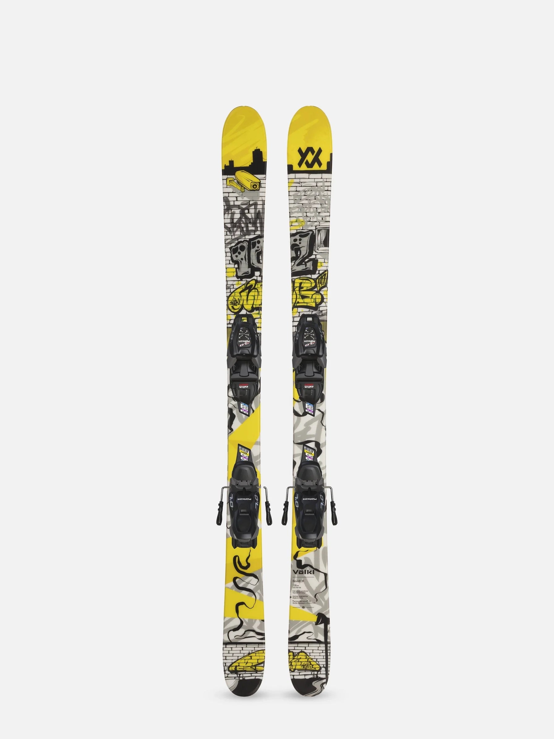 Skis for portable-Volkl Revolt Jr Urban Skis + vMotion Bindings 2025 - Boys