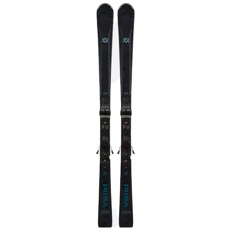 Ski bindings for secure foot placement-Volkl Women's Flair 76 Skis w/vMotion 10 GW Lady Black/Blue Bindings 2025